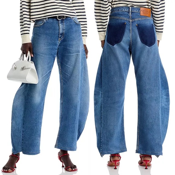 A.W.A.K.E. MODE Denim - A.W.A.K.E. MODE Barrel Jeans Denim Blue Jeans Cotton Size 36 US 2